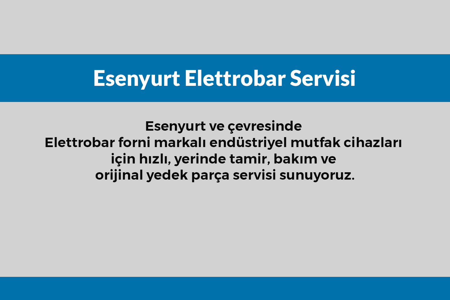 Esenyurt Elettrobar Servisi