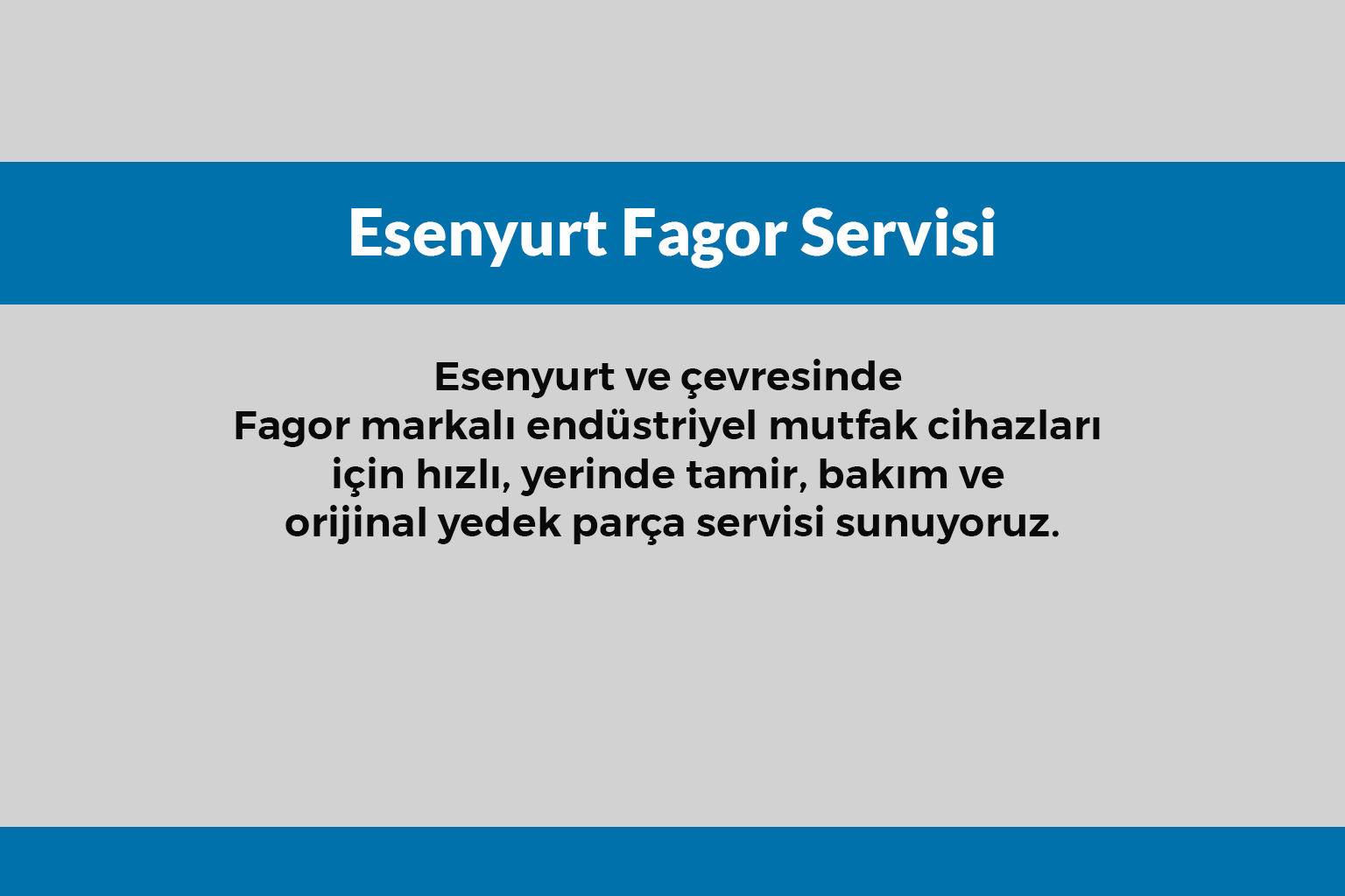 Esenyurt Fagor Servisi