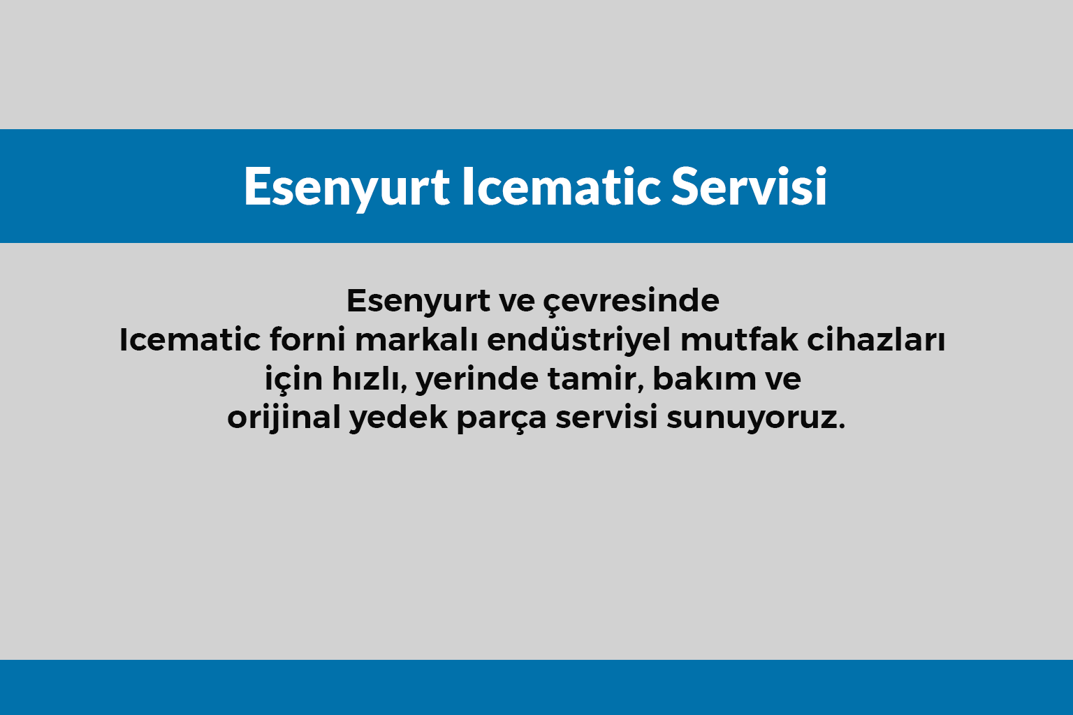 Esenyurt Icematic Servisi